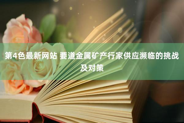 第4色最新网站 要道金属矿产行家供应濒临的挑战及对策